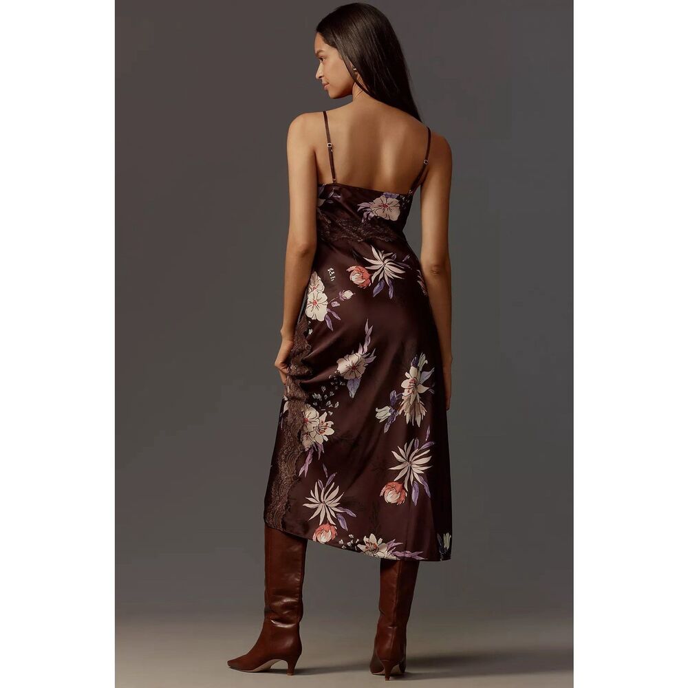 NWT Anthropologie Hutch Satin Midi Slip Dress Size Medium - Picture 4 of 11